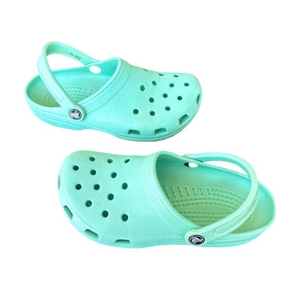 Crocs Unisex Adult Classic Clogs Size M 5 W‎ 7 Tropical Teal Green - Picture 1 of 12